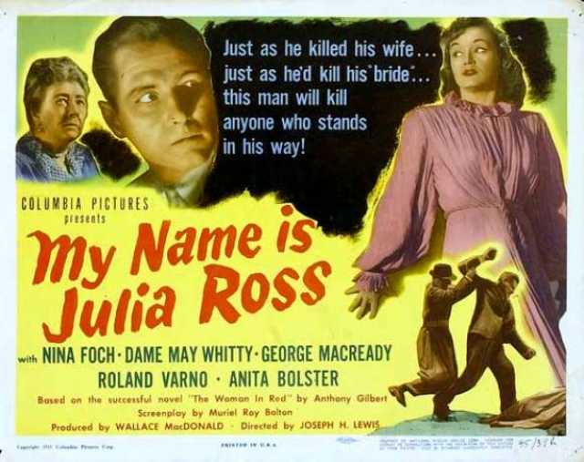 Titelbild zum Film My Name Is Julia Ross, Archiv KinoTV