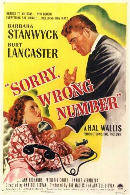 Titelbild zum Film Sorry, Wrong number, Archiv KinoTV