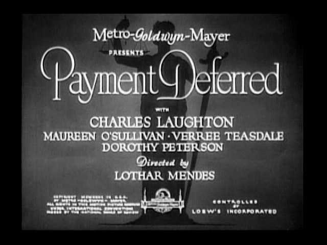 Szenenfoto aus dem Film 'Payment deferred' © Metro-Goldwyn-Mayer, 
